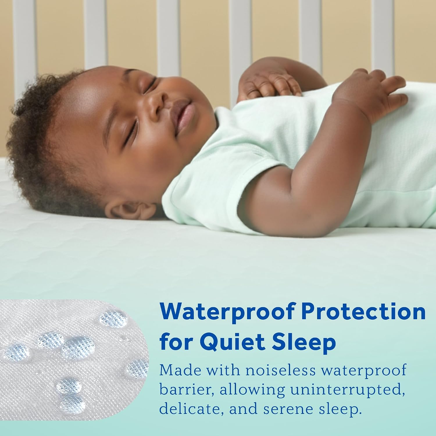 Sealy Baby Crib Mattress Protector - 2-PACK, Fitted Waterproof Infant Crib Mattress Pad and Toddler Bed Cover, Machine Washable and Easy to Clean, 52x28