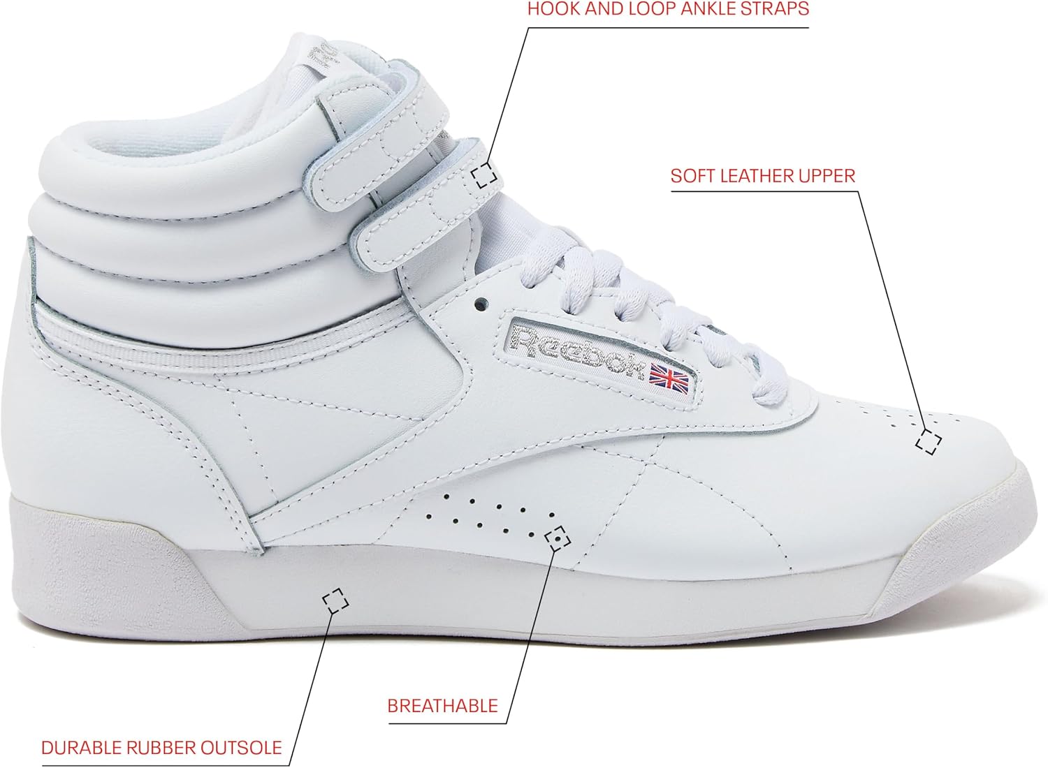 Reebok Women's Freestyle Hi High Top Sneakers for Women