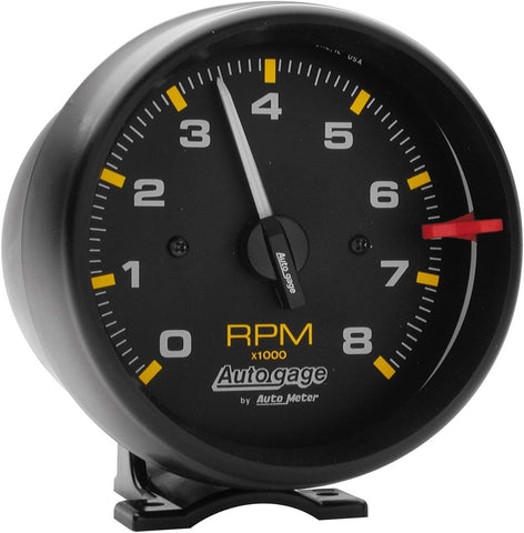 AUTO METER 2300 Autogage Tachometer,3.750 in., Black dial/Black bezel