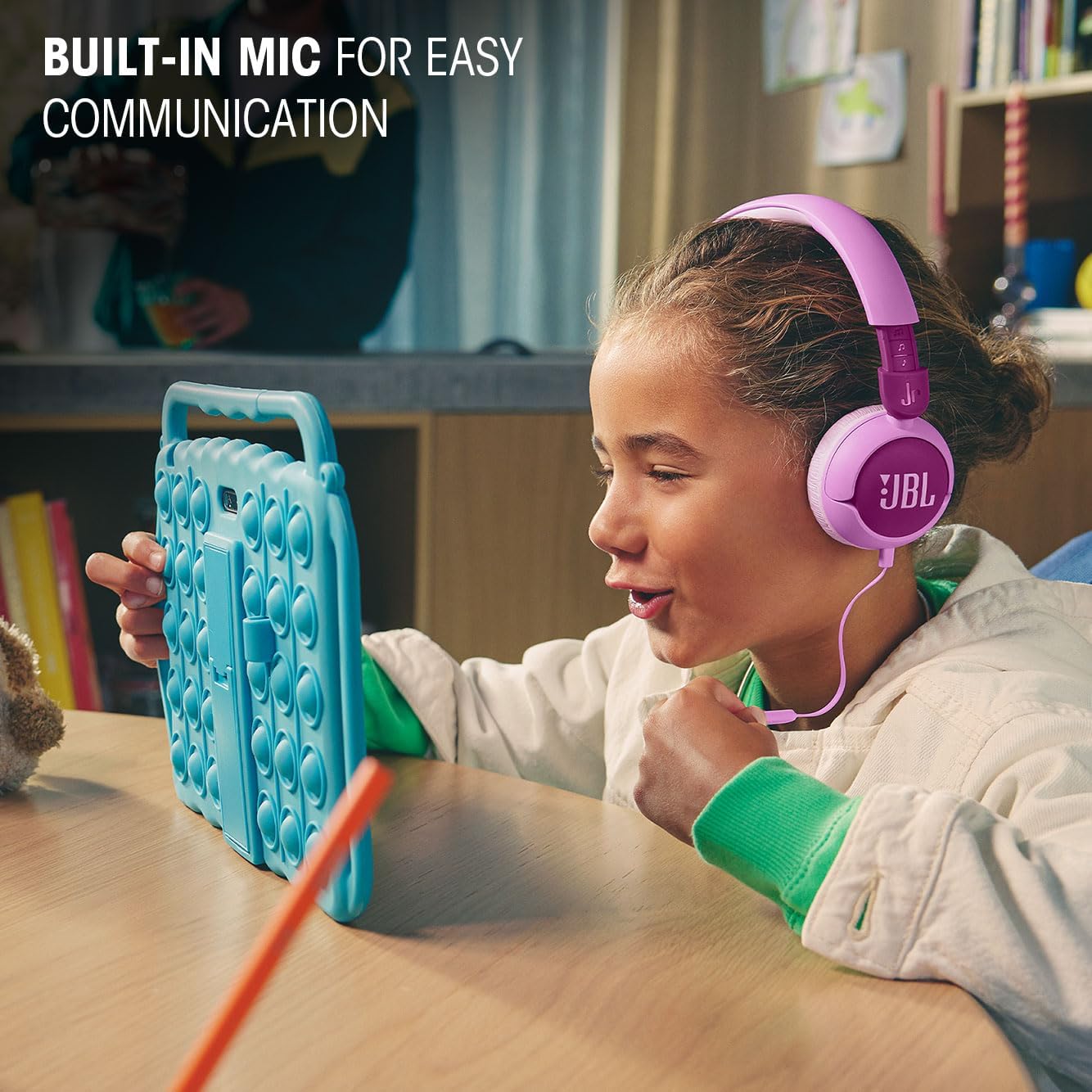 JBL Junior 320 Kids Headphones, Wired, Volume-Limited - Purple