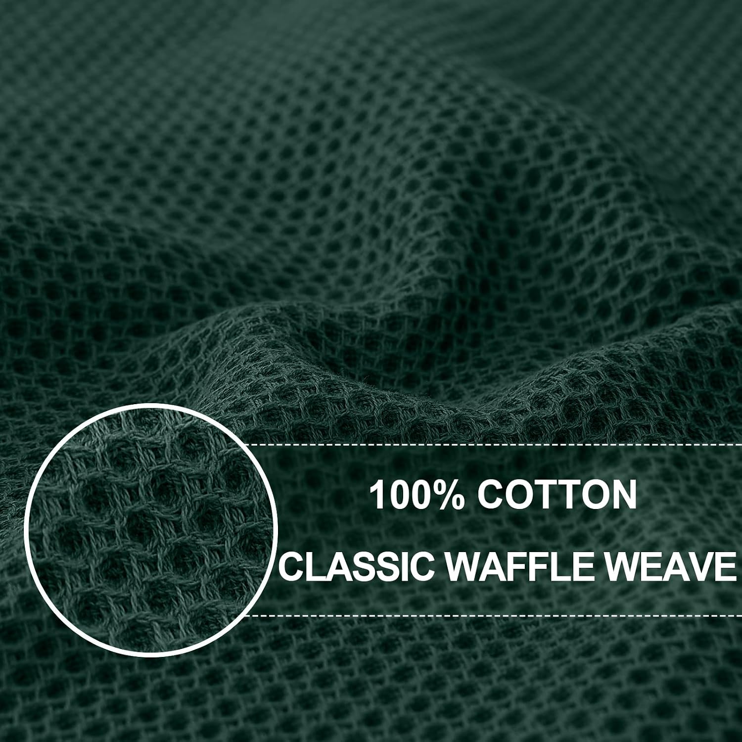 Homaxy 100% Cotton Oversized Waffle Weave Kitchen Towels 6-Pack