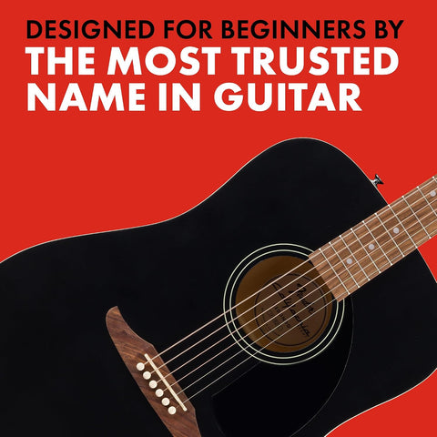 Fender California Debut Redondo Series Beginner Acoustic Guitar, Black