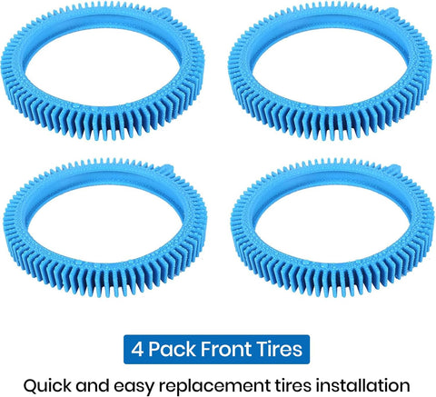 AR-PRO Replacement Tires with Super Hump | Compatible with Poolvergnuegen 896584000-143, Fits Select Poolvergnuegen/Hayward Phoenix Cleaners, 4-Pack