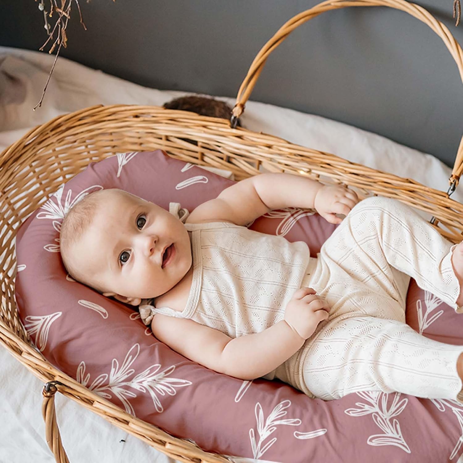 Baby Bassinet Sheets Girl Boy, 3 Pack Fitted Bassinet Sheet