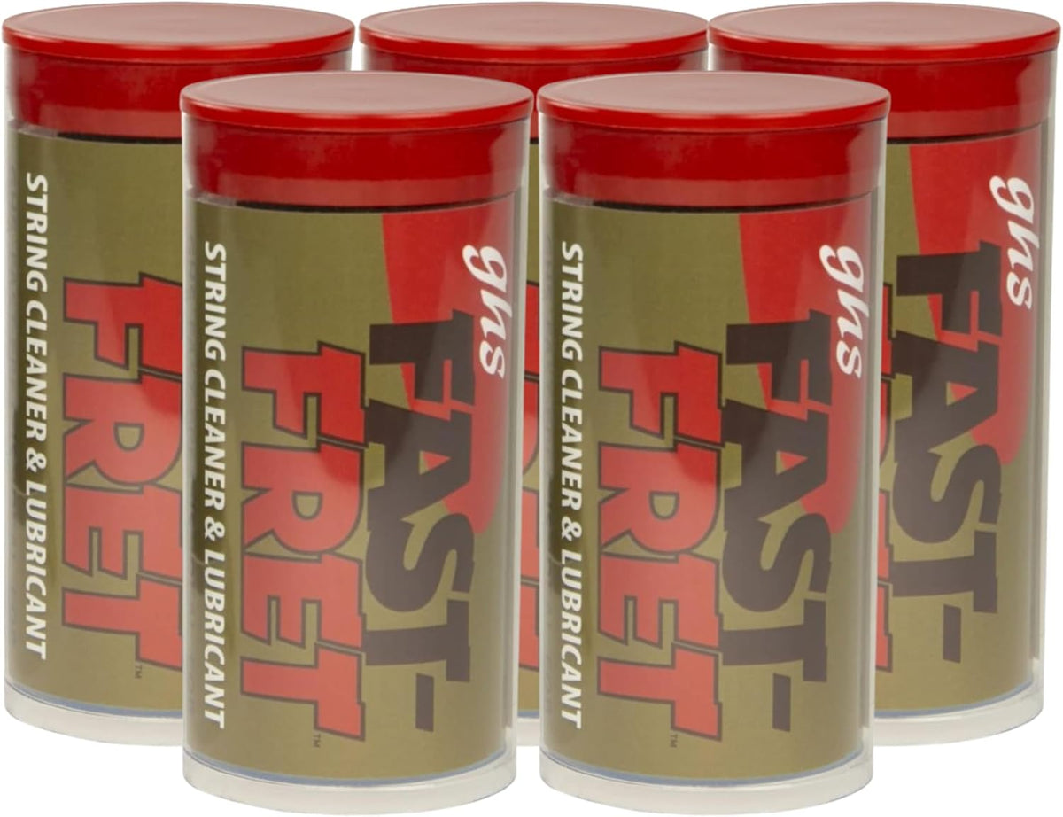 GHS Fast Fret – String Cleaner & Lubricant for Electric, Acoustic & Bass Guitars – Long-Lasting Tone, Smooth Playability, Reduces Finger Noise, Protects Strings & Fingerboards - Model: A87 (5 - PACK)