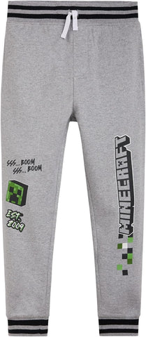 Minecraft Fleece Varsity Bomber Jacket and Jogger Pants Outfit Set Little Kid to Big Kid Sizes (4-18-20)