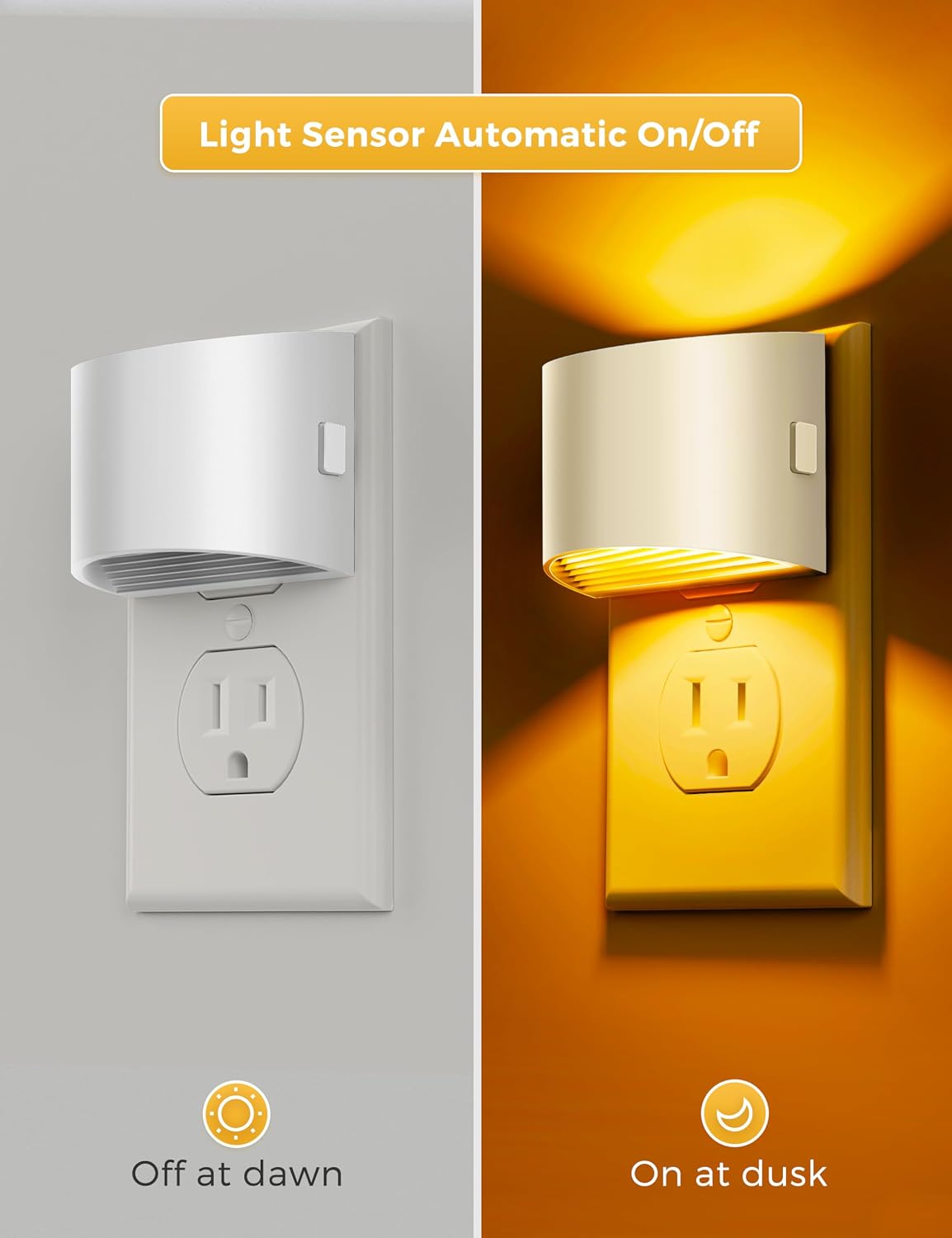 L LOHAS LED Night Light, Night Lights Plug into Wall with Dusk to Dawn