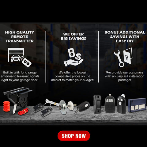 2X Garage Outlet Garage Door Opener Remote Control Security Multi Function Wall Mounted Panel Pad Replacement for Liftmaster Chamberlain Craftsman Sears (882LMW)