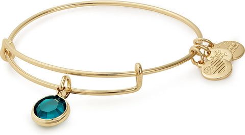 Alex and Ani Birthstones Bangle for Women, Crystal Charm for Every Month, 2 to 3.5 in