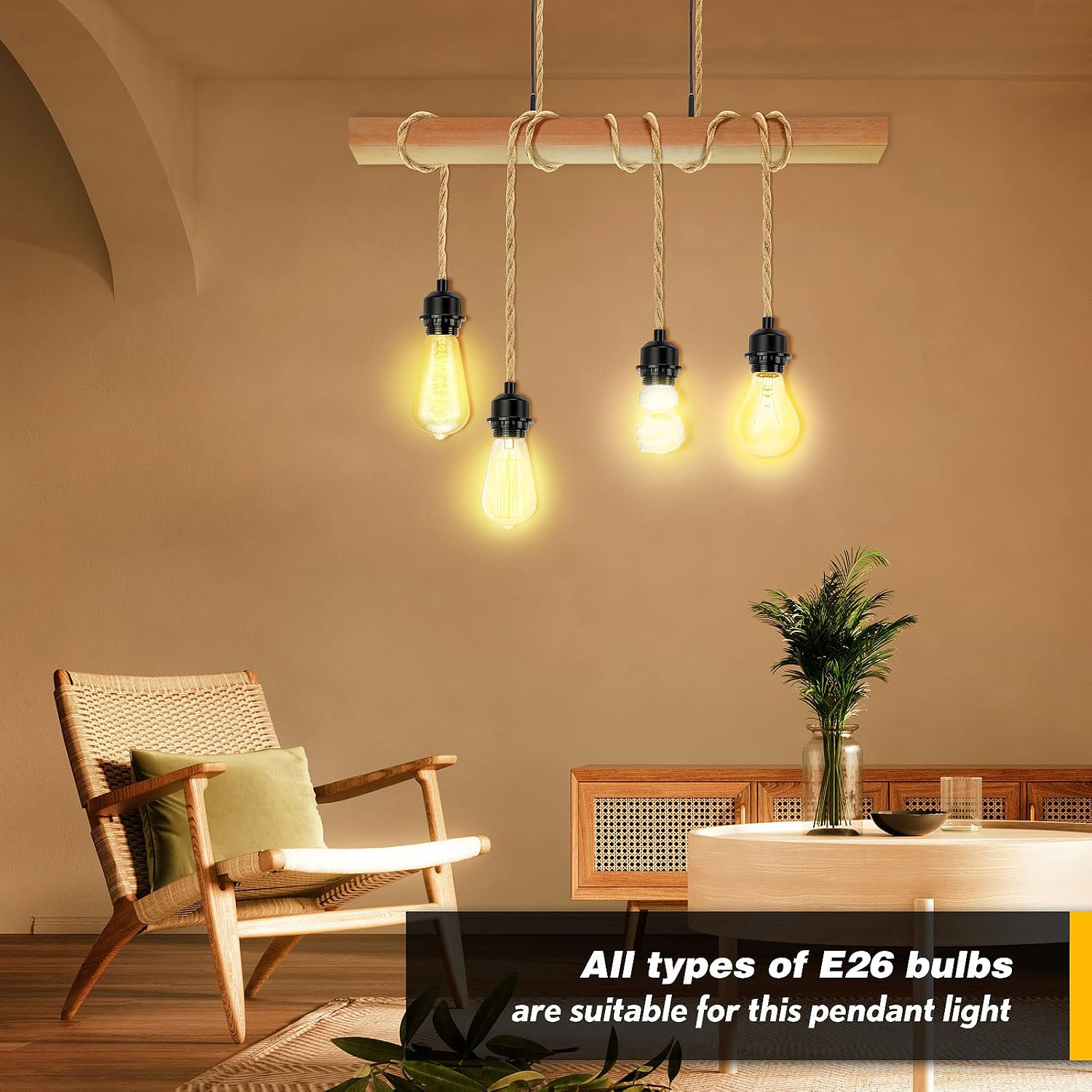 2Pack Plug in Pendant Light Cord, 15FT Hanging Lights Cord, DIY Lamp Kit