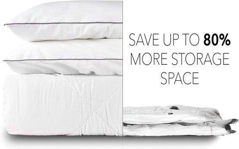 SpaceAid Vacuum Storage Bags, Space Saver Sealer Compression Bags for Comforters, Blankets, Pillows, Bedding, Clothes (3 XX-Large, 3 X-Large, 3 Large, 3 Medium, 3 Small), (Variety 15 Pack)