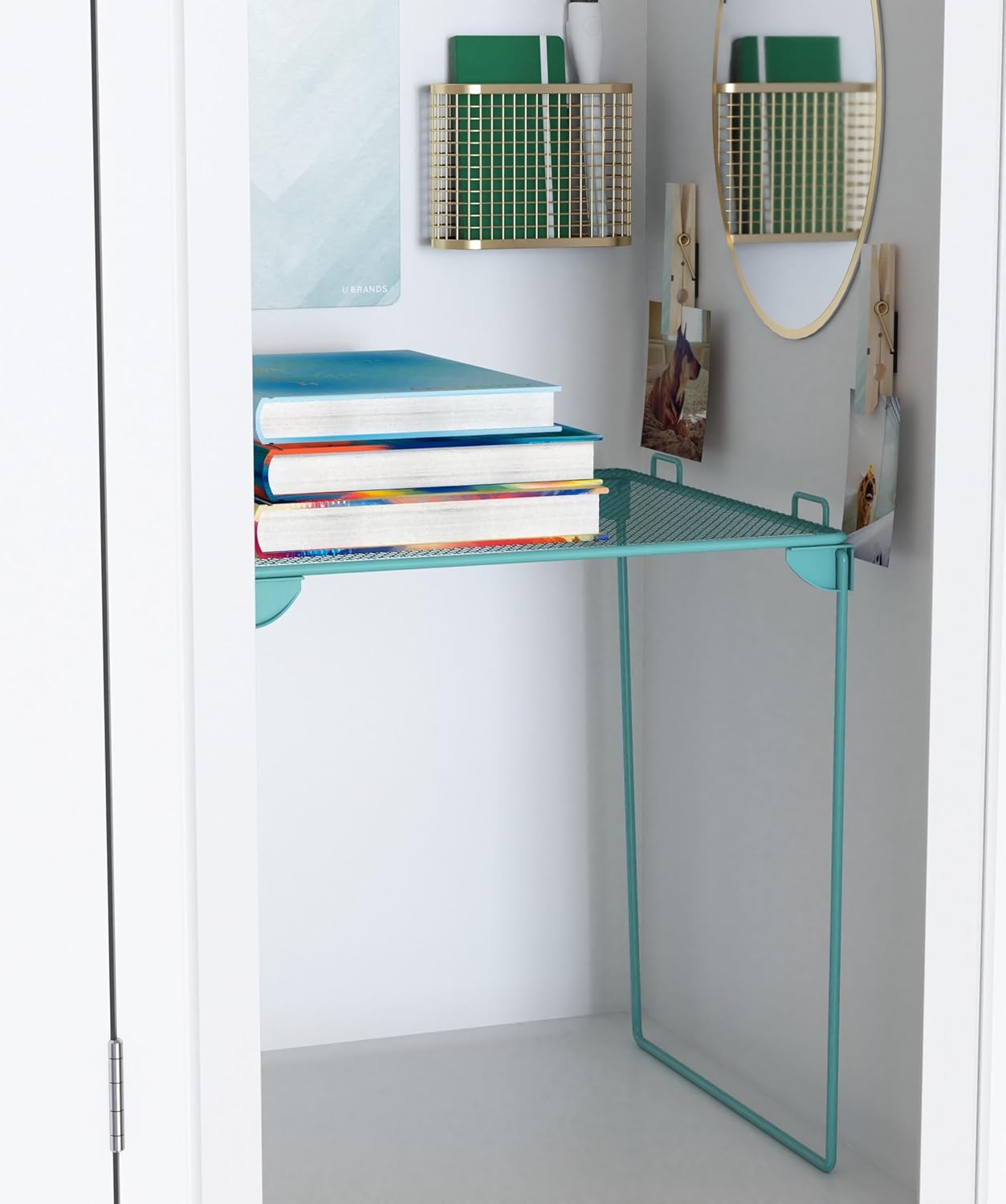 U Brands Magnetic Locker Organizer Kit with Decor, Blue