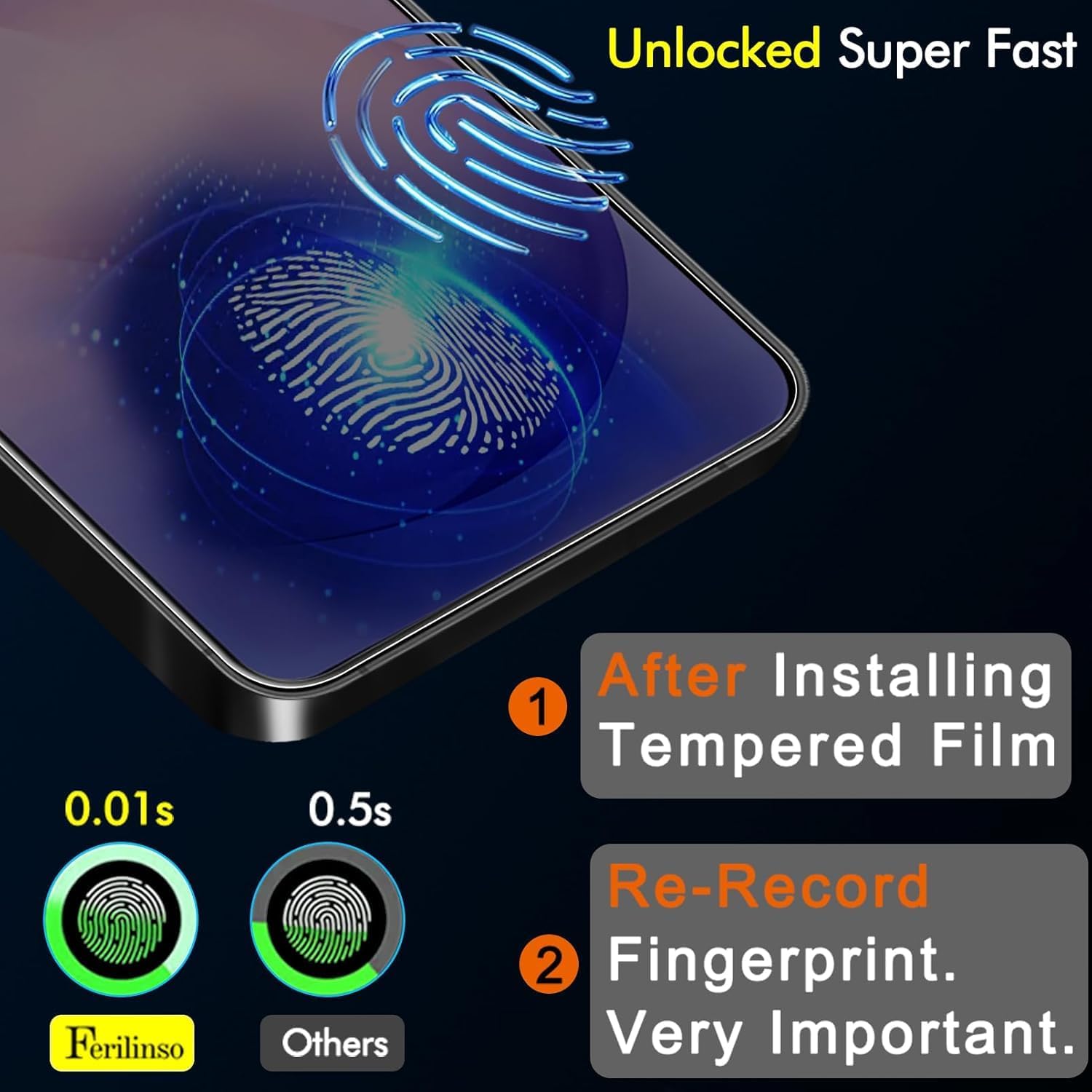 Ferilinso Screen Protector for Samsung Galaxy S26 Ultra, Tempered Glass