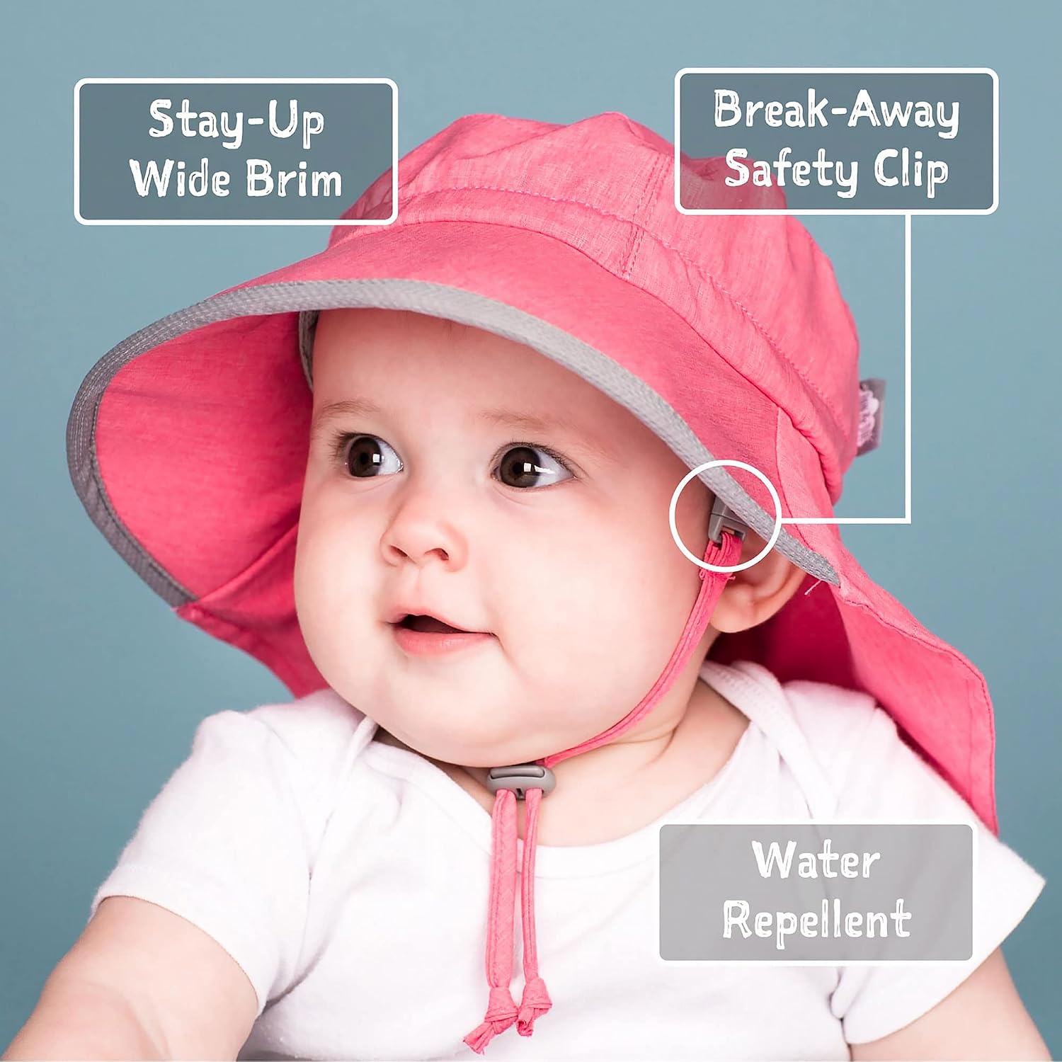 JAN & JUL Girls Adjustable Water Repellent Sun-hat