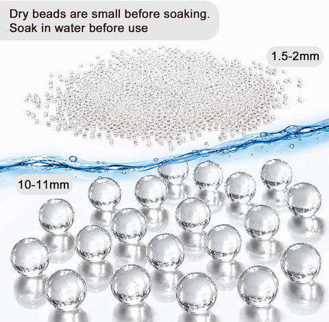 FALAMON 140,000 Clear Water Gel Beads for Vases, Transparent Vase Filler, Christmas Decoration, Wedding Centerpiece, Floating Candles, Floral Decoration