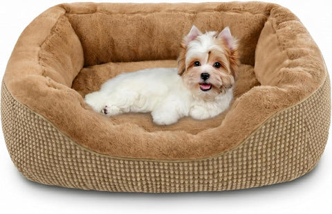 INVENHO Small Dog Bed for Small Dogs, Orthopedic Warming Soft Calming Sleeping Durable with Anti-Slip Bottom