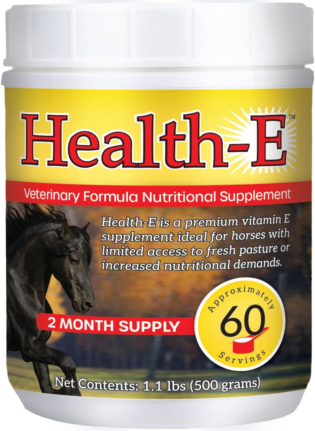 Vitamin E Supplement for Horses with d-Alpha Tocopherol, 60 Ct