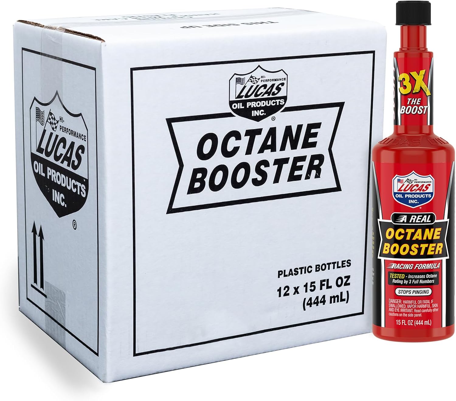 Lucas Oil 10026-PK12 Octane Booster - 15 oz (Pack of 12)