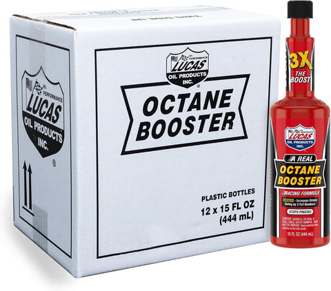 Lucas Oil 10026-PK12 Octane Booster - 15 oz (Pack of 12)