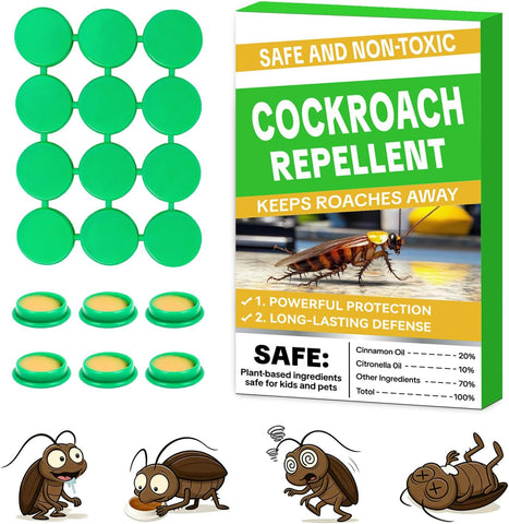 Cockroach Gel Bait Traps 24 Pack, Cockroach Repellent Indoor Home, Roach Deterrent, Pet Safe Roach Repeller Outdoor, Keep Roaches Away, Get Rid of Roaches for House