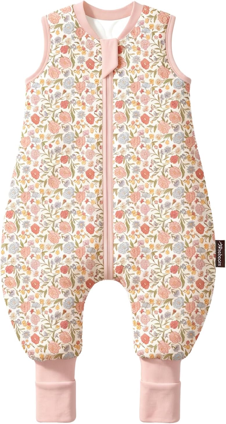 Mosebears Cotton Toddler Sleep Sack with Feet 2.5 TOG Ultra Soft Toddler Sleeping Sack Baby Sleep Bag Walker Wearable Blanket
