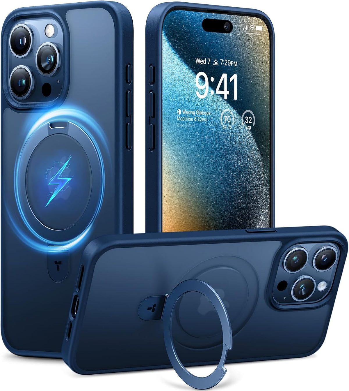 TORRAS Magnetic Ostand for iPhone 15 Pro Max Case Mil-Grade Drop Tested