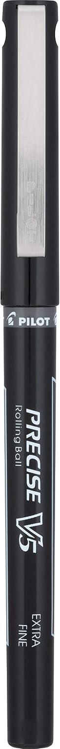 PILOT, Precise V5, Extra Fine Point 0.5 mm, Black, Pack of 6