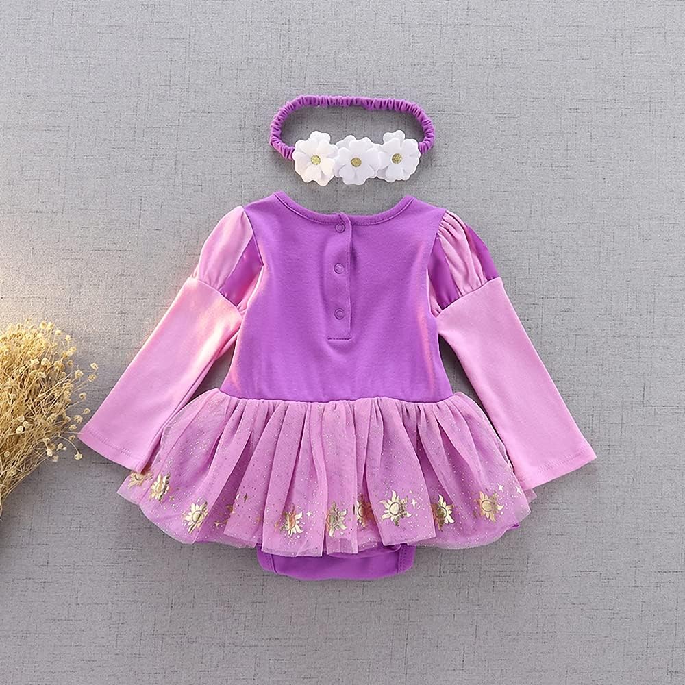 Dressy Daisy Baby Toddler Girls Princess Costume Romper with Headband