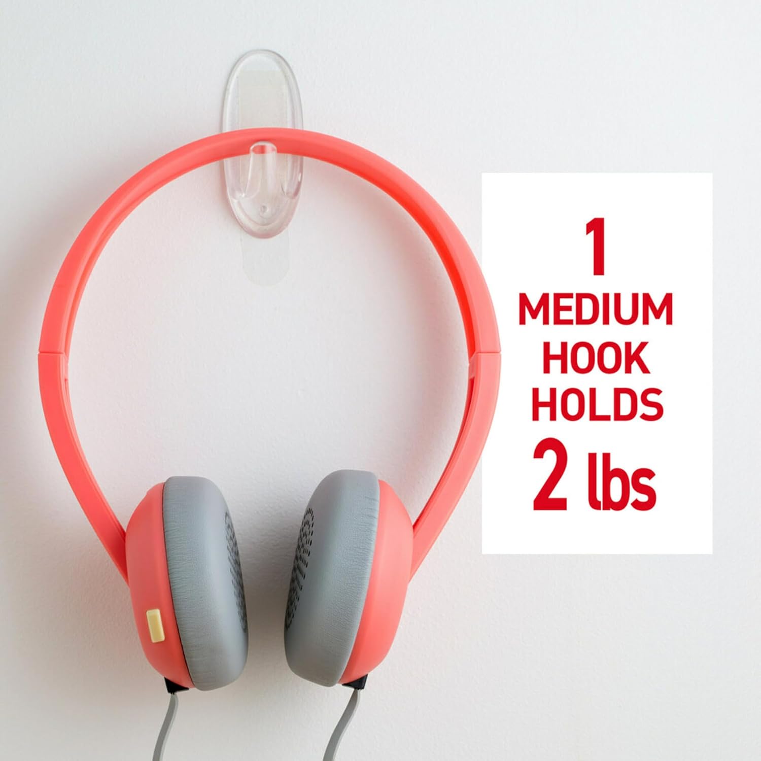 Command Medium Clear Clear Hooks, 7 Hooks, 12 Strips