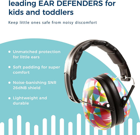 BANZ Kidz Earmuffs 2 Years & Older - Loud Noise Cancelling, Size Adjustable