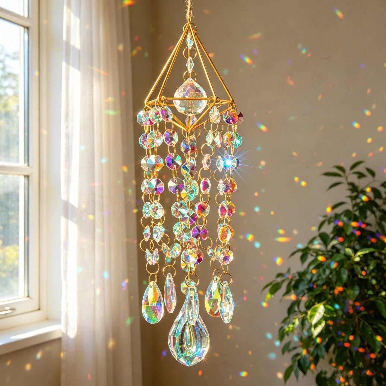 Crystal Suncatchers for Window Hanging Crystals Prism Sun Catchers Indoor