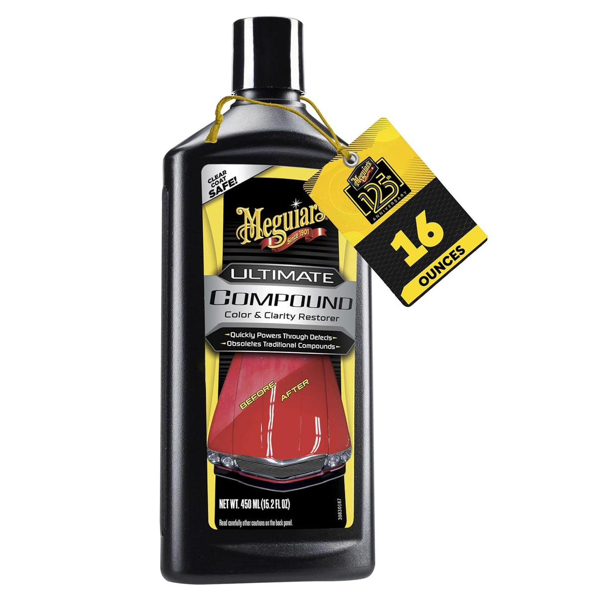 Meguiar's Ultimate Compound, Pro-Grade Car Scratch Remover, 15.2 Oz