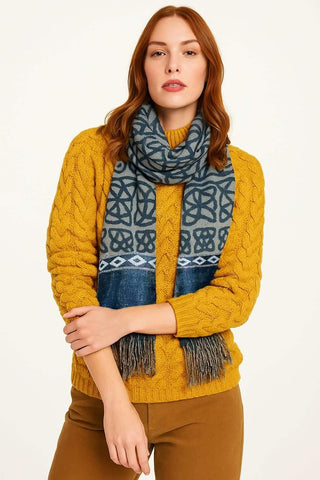 Ladies Celtic Heritage Scarf, Ancient Celtic Style Design, Super Soft. Versatile Fashion Accessory.