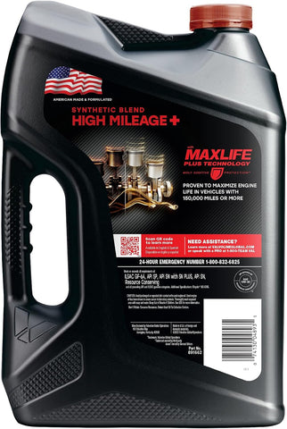 Valvoline High Mileage 150K with Maxlife Plus Technology Motor Oil SAE 10W-30 5 QT, Case of 3