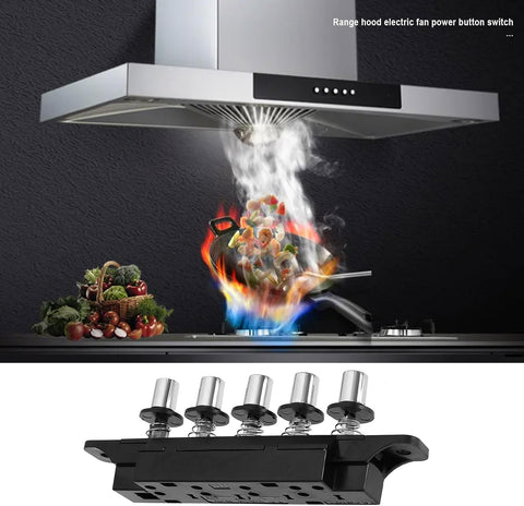 2pcs 250V 4A Range Hood Control Keyboard Switches 5 Position 5 Speed Plug-in Keyboard Button Switch Used for Kitchen Range Hood and Range Hood