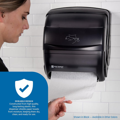 San Jamar T850TBK Black Pearl Integra Plastic Lever Roll Towel Dispenser