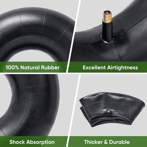 TICONN 3.00/3.50-8 Inner Tube, 2 Pack Inner Tire Tube for Wheelbarrow Tires, Replacement Tube with TR-13 Straight Valve Stem for Wheelbarrows, Wagons, Hand Trucks, Generators