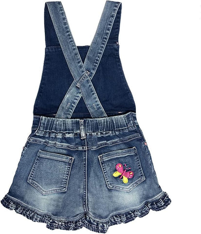 Peacolate Summer Little&Big Girls 2pcs Clothing Sets Short Sleeve T-Shirt and Denim Suspenders Shorts