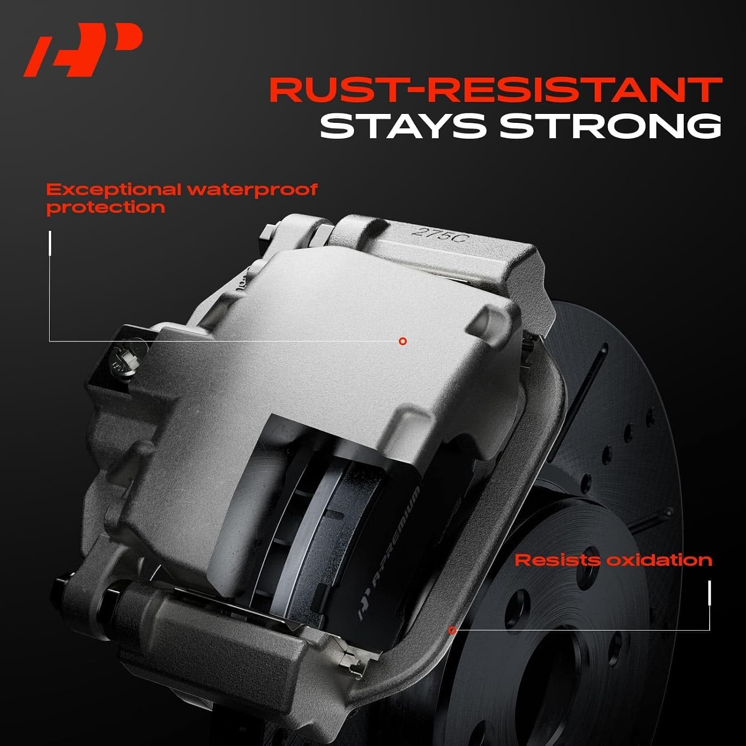 A-Premium Rear Left and Right Side Disc Brake Caliper with Bracket