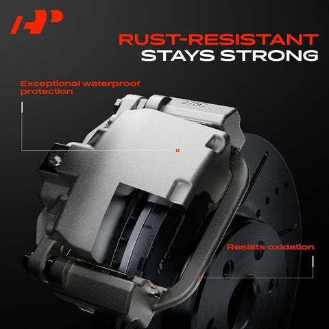 A-Premium Rear Left and Right Side Disc Brake Caliper with Bracket