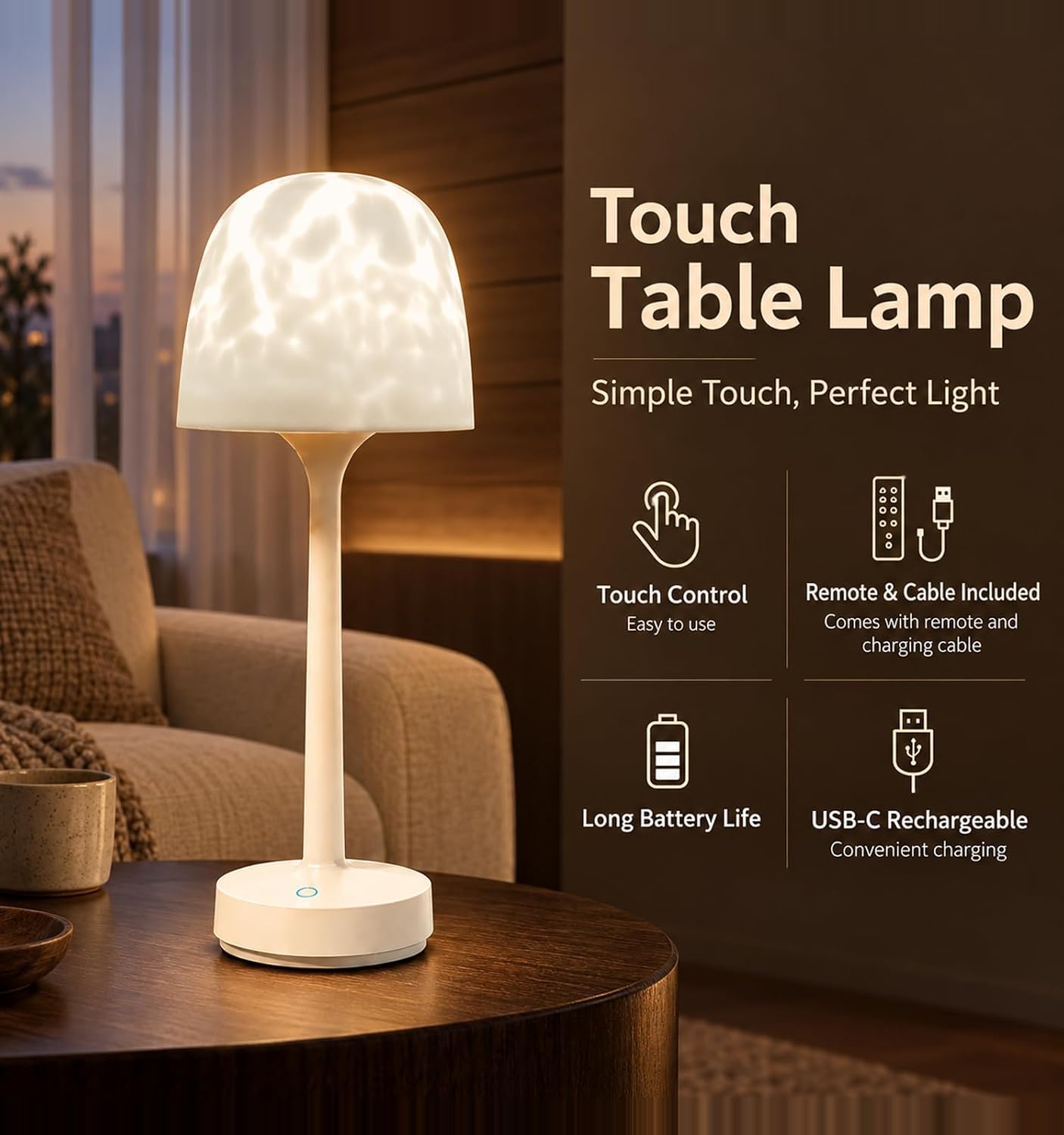 Waterproof Shower Lamp Light Outdoor Floor Lamps Rechargeable LED