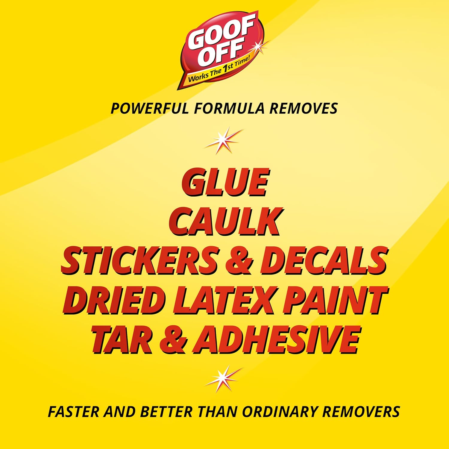 Goof Off Pro Strength Remover, Adhesive & Glue Remover for Dried Latex Paint, Caulk, Stickers, Decals, Tar, Asphalt - Works the 1st Time, 8 fl oz