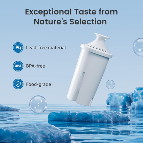 AQUA CREST Filter Replacement for Brita® Water Pitcher & Dispenser, 6 Pack