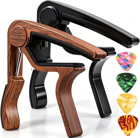 Guitar Capo 2 Pack Capo Guitar Clamp Kapo for Acoustic Electric Bass Guitar Ukulele