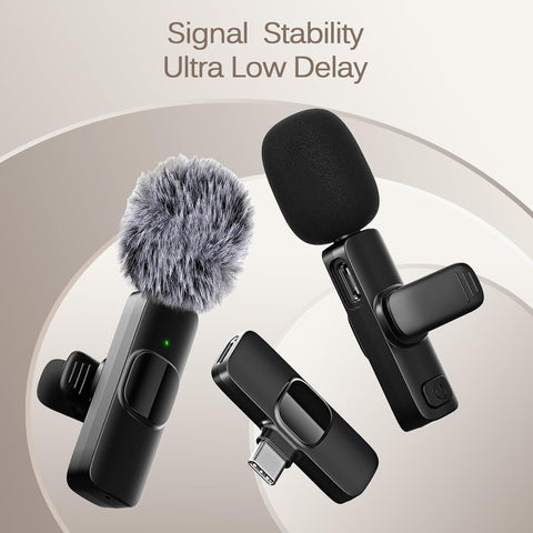 Labstandard Professional Wireless Lavalier Lapel Microphone for iPhone, iPad, mini Video Recording Mic forInterview Video Podcast Vlog YouTube&Livestream, Noise Reduction, Plug &Play