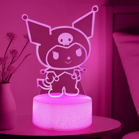 sunduck Pink Kawaii Night Light with Corded Control- Cute Dreamy Girls Room Decor, Perfect Birthday/Christmas Gift for Kids, Unique Holiday Present