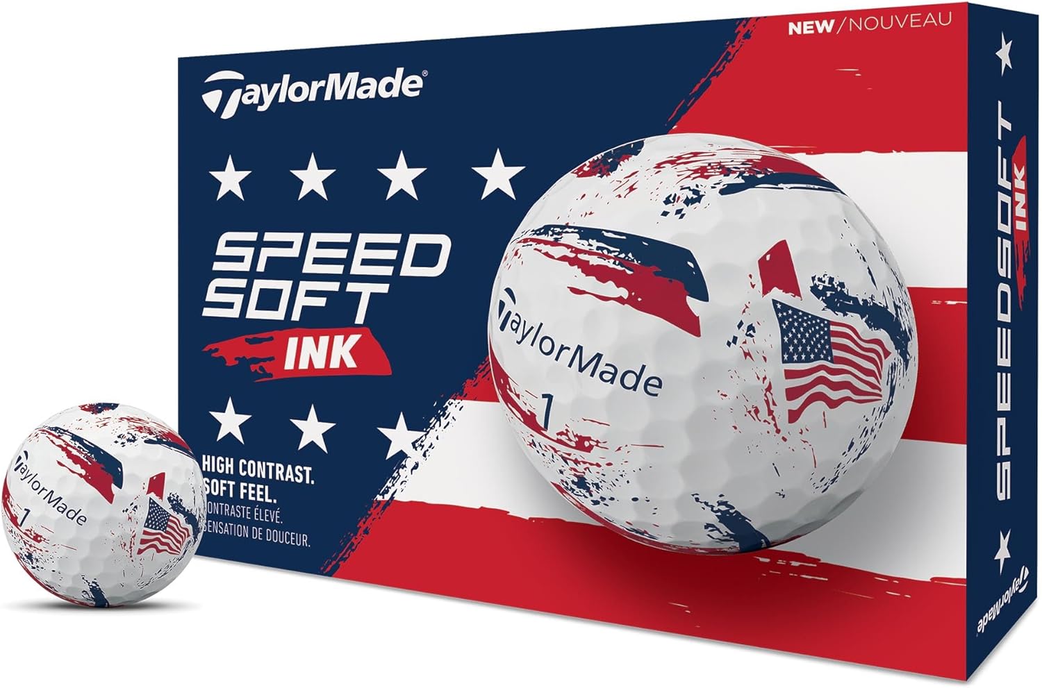 TaylorMade SpeedSoft Golf Balls, Maximum Distance with Ultra-Soft Feel, Perfect for Off The Tee and Around The Green