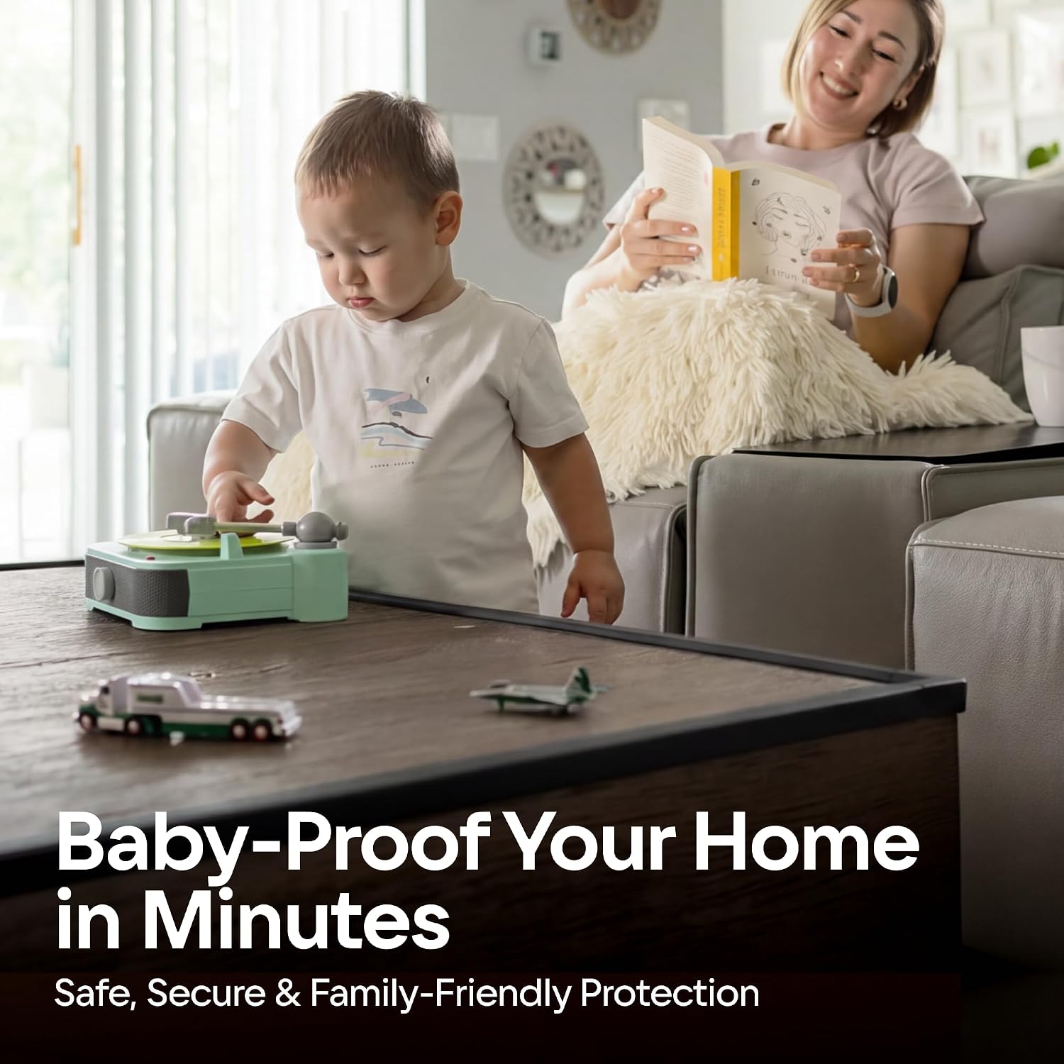 Komfortology Baby Proof Corner Edge Protector, 12ft, Black