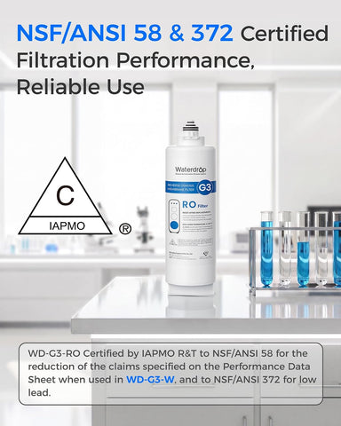 Waterdrop G3-N2RO Filter, Replacement for G3-W 400 GPD RO System