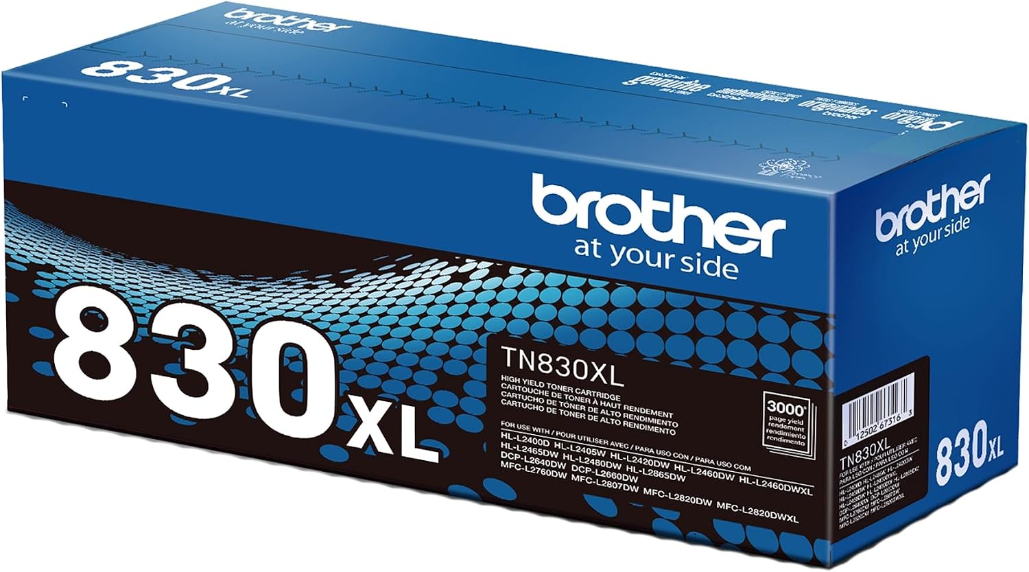 Brother TN830XL Toner Cartridge, Genuine Black High Yield